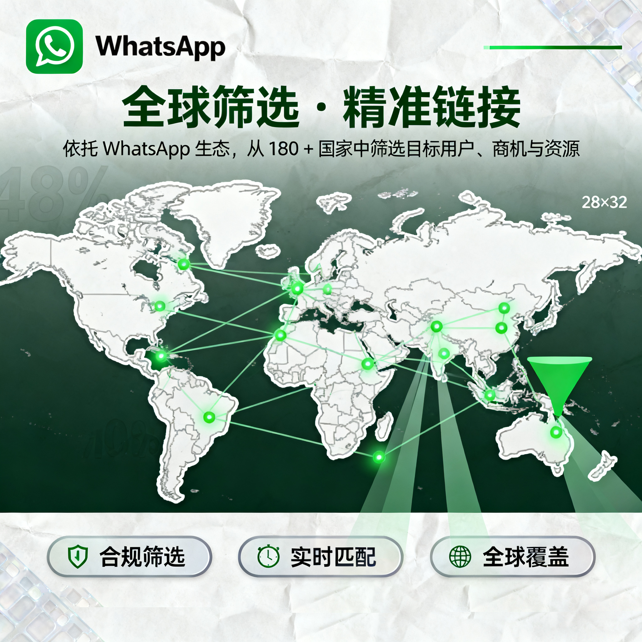 WhatsApp全球筛选神器：200+国家号码一键生成，支持性别年龄精准过滤